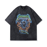 Men T-Shirt Summer Distressed Cartoon Oversize