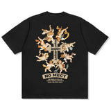 Unisex T Shirt Men's Loose Shoulder Top