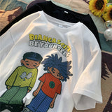 Men T Shirt Vintage Cartoon Doll Printing