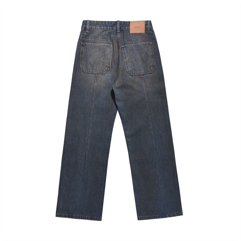 Men Jeans Old Fashion Stitching Personality