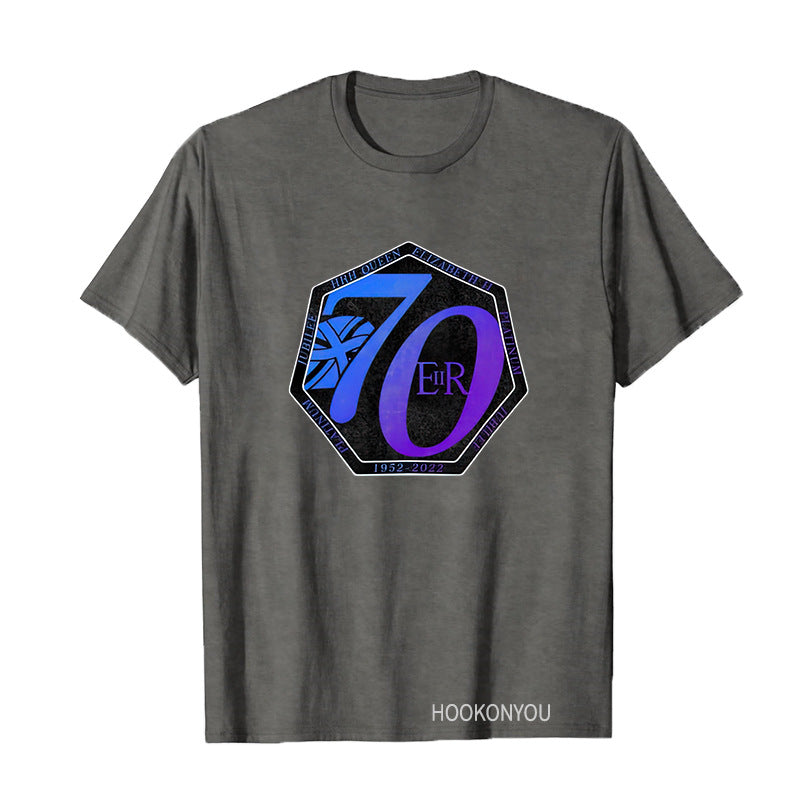Inspired by Queen's Platinum Jubilee 2022 Elizabeth 70 Years T-shirt Casual Fashionable