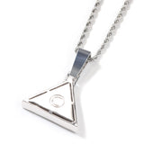 Jewelry Pyramid Eye Pendant Personality Necklace with Diamonds Royalty Dog Tags Spectrum