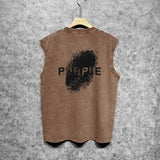 Purple Brand Distressed Tank T Shirts Distressed Sleeveless T-shirt Vest