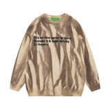 Men Sweater Tie-Dyed Spray-Painted Loose Sweater Niche