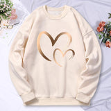 Love Pattern Printing Women'S Sweatshirt Simple Comfortable
