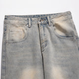 Men Jeans Gradient Color Hole