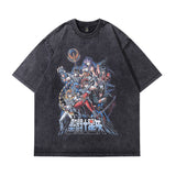Men's T-shirt Anime Print Retro Loose