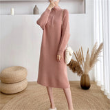 Women Pullover Sweater Loose Knit Dress