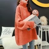 Women Pullover Sweater Vintage Loose Thick Knitwear