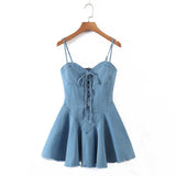 Women Dresses Denim Sexy Suspenders Dress