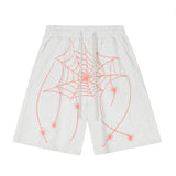 Men Shorts Spider Web Loose Personality Leisure Sports
