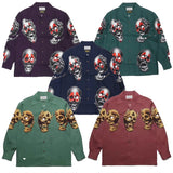 GUILTYPARTIES TIGER Shirts Skull Hawaiian Long Sleeve Shirt