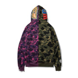Aape Hoodie Camouflage Stitching Thin Men's and Women's Casual Hooded Loose