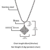 Jewelry Luxury Full Diamond Clover Pendant Female ins Wind 5A Zircon Necklace snowflake St. Valentine's Spectrum