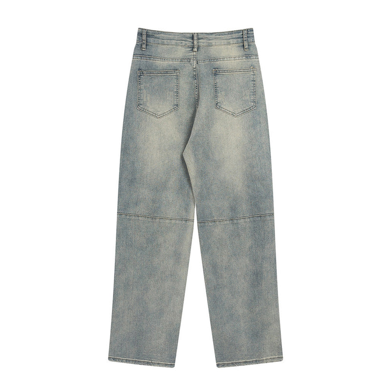 Men Jeans Worn out Retro Loose Casual