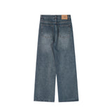 Men Jeans Faded Casual Loose