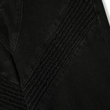 Men Jeans Pleated Stitching Fastener Decoration Loose