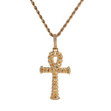 Jewelry Hip Hop Vintage Anhe Cross Pendant Copper Zircon Crosses Spectrum St. Valentine's