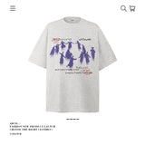 American vintage street T-shirt pure cotton men's and women's summer loose