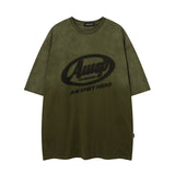 Men T-Shirt Retro Gradient Printing Loose All-Match