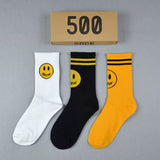 Men socks smiley face medium tube