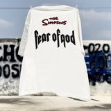 Fog Essentials T Shirts Spring and Summer FOG Joint Series Cartoon Pattern Crew Neck Short Sleeves