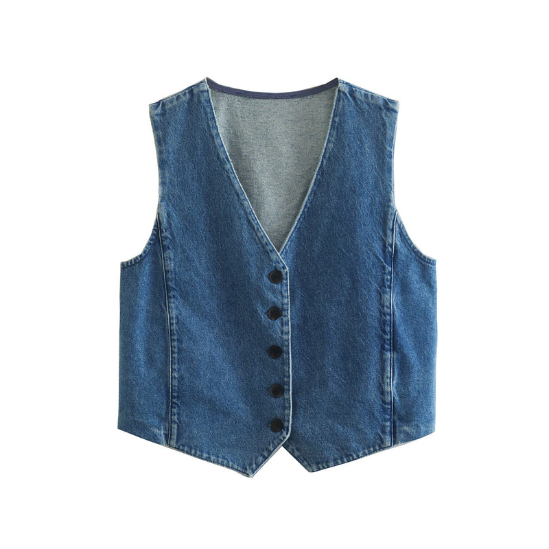 Women Vest Denim Vest