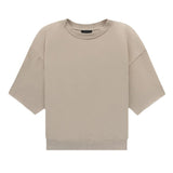 Fog Fear of God Essentials T Shirt Solid Color Fleece Sweater 3/4 Sleeve Loose round Neck Pullover Short Sleeve Men