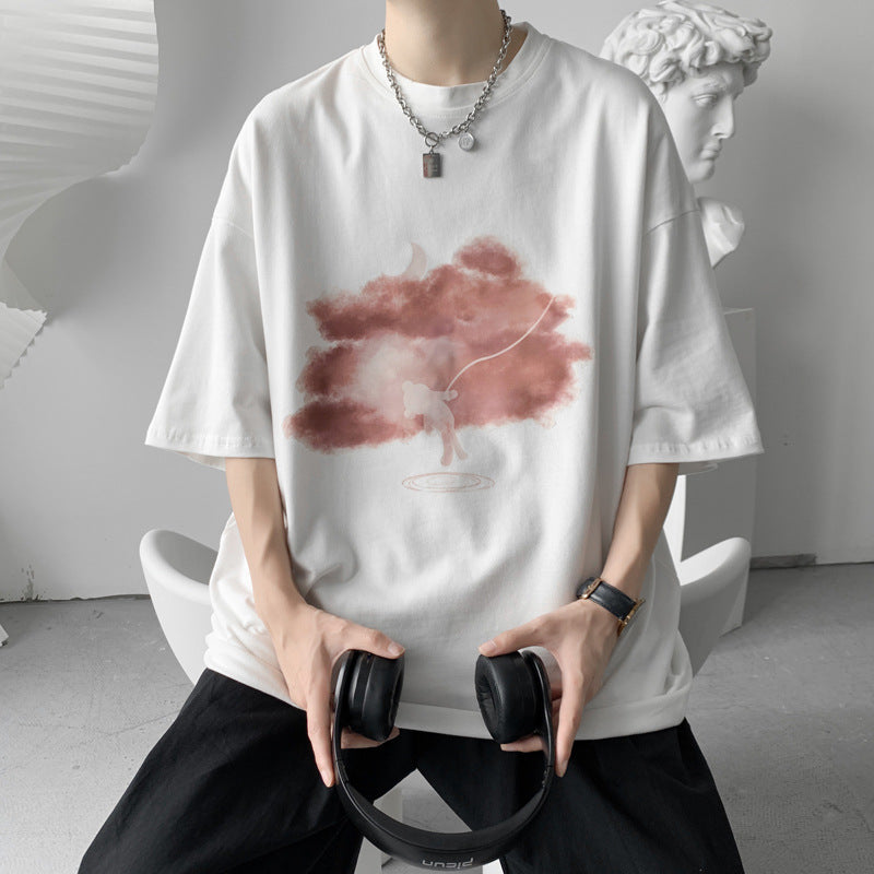 Men's T Shirt Summer Loose Bear Print