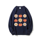 Flowers And Pumpkins Sweatshirt Pumpkin Fall Tee Cozy Autumn