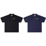 Gallery Dept T-Shirt Alphabet Slogan Lapel Short Sleeve Polo Shirt