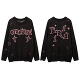 Women Sweater Zebra Pattern Loose Vintage Sweater