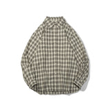 Unisex Shirt Casual All-Matching and Handsome Loose Plaid Shirt