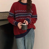 Women Pullover Sweater Loose Thick Sweater