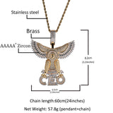 Jewelry Hip Hop CEO Pendant Copper Set Zircon Necklace Alphabet Pieces Spectrum St. Valentine's