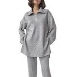 Women Co-Ords Autumn and Winter Long-Sleeved Knitted Sweater Loose Fashion