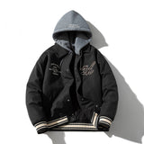 Mens Vintage Jackets Autumn and Winter PU Leather Baseball Uniform