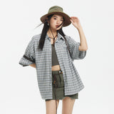 Unisex Shirt Retro Plaid Loose Casual
