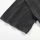 Vintage oversized acid-washed T-shirt Printed Street Harajuk