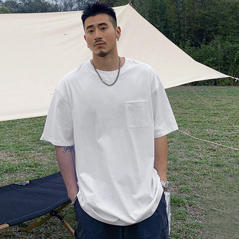Fog Fear of God Essentials T Shirt Classic Solid Color Pocket Loose and Simple Couple Short Sleeve T-shirt