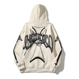 Vertebrae Hoodie Fall/Winter Vertabrae Cross Roads Hoodie Skull Loose Hooded Sweater