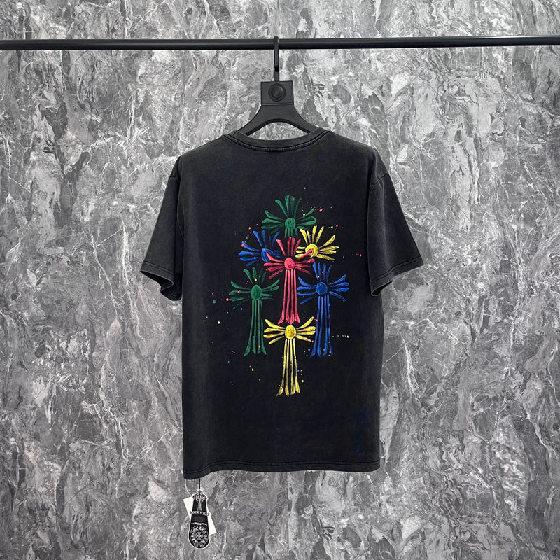 CHH Chrome Heart T Shirts Croix Summer Trend Brand Short Sleeve Street