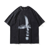 Men T-Shirt Retro Distressed Oversize Summer