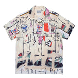 GUILTYPARTIES TIGER Shirts Joint Japanese Basquiat Graffiti Short Sleeve Flower Shirt