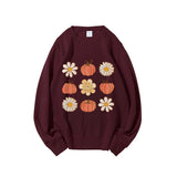Flowers And Pumpkins Sweatshirt Pumpkin Fall Tee Cozy Autumn