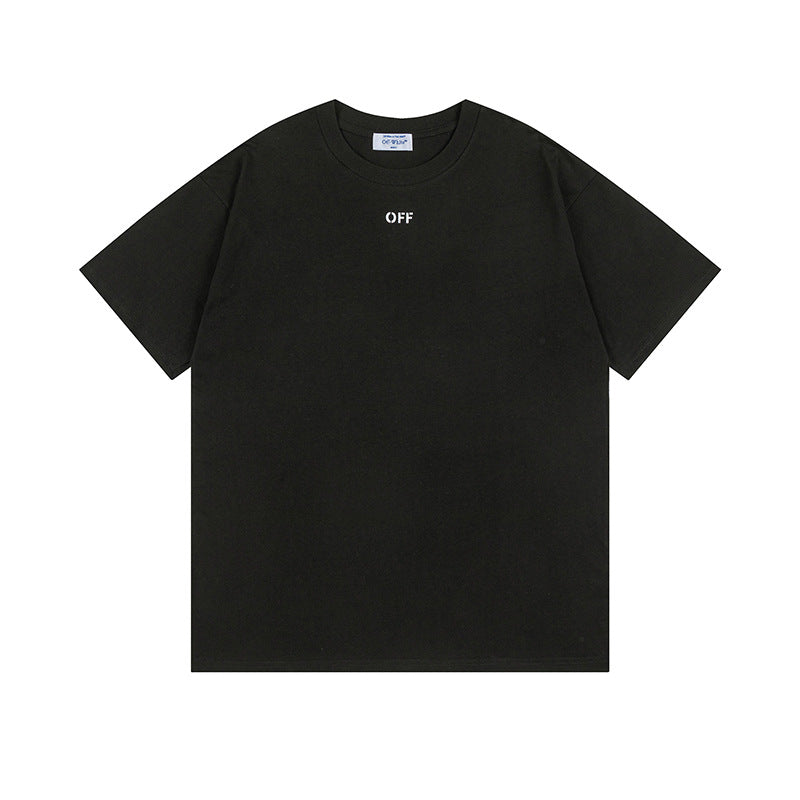 Off White T Shirts OW Dragon Arrow Pattern Crew Neck Pullover Short Sleeves
