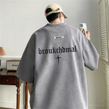 Men T Shirt Suede Heavy Summer