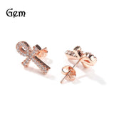 Earrings Ankh Cross Zircon Earrings Ankh