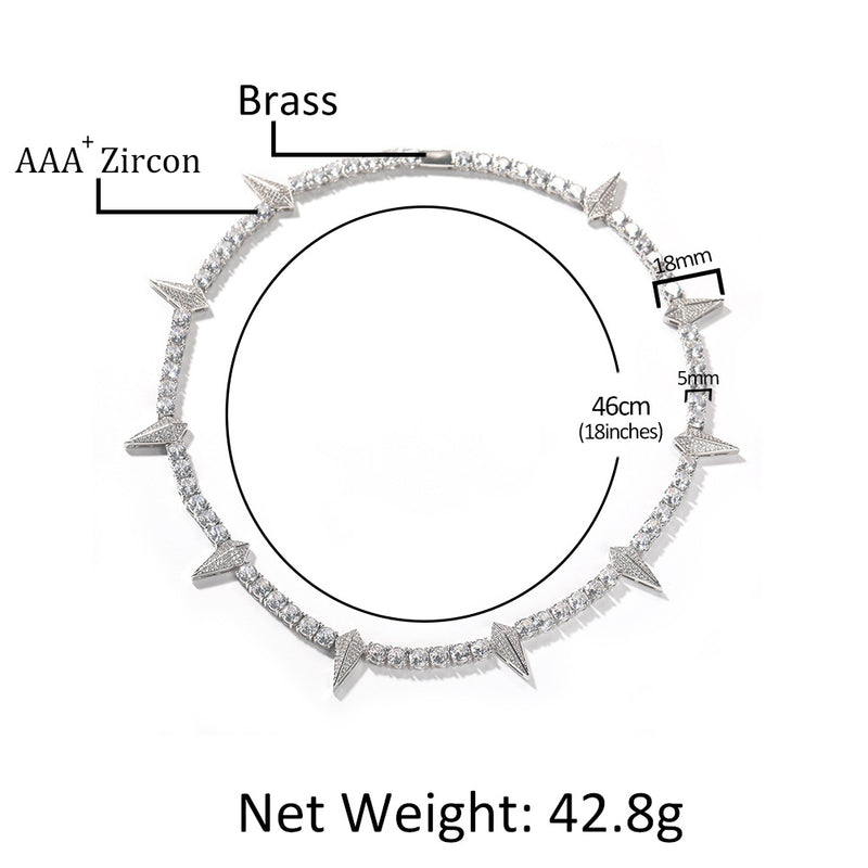 Jewelry Hip Hop Rap Panther Necklace Zircon Spectrum Night light