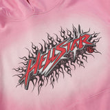 HS Hoodie Flame Vintage Print Loose